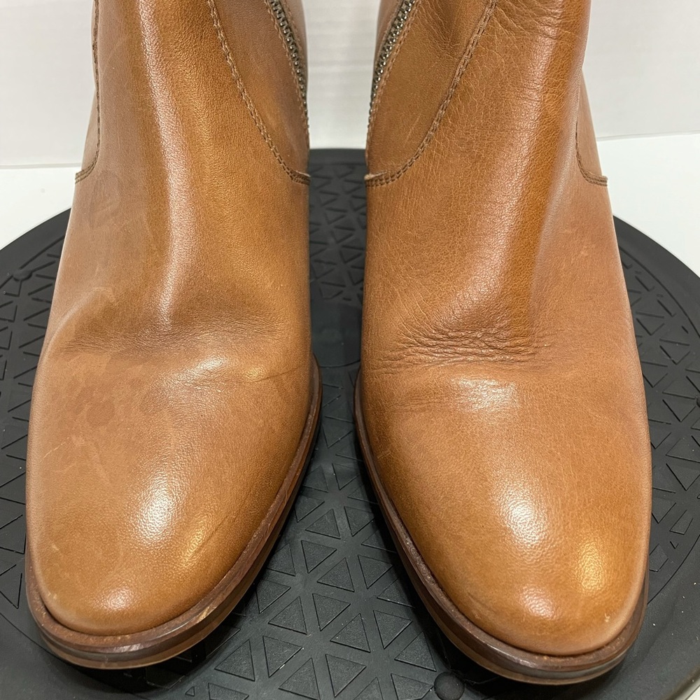 J Crew Dean Tan Leather Buckle Ankle Boots - Picture 3 of 11